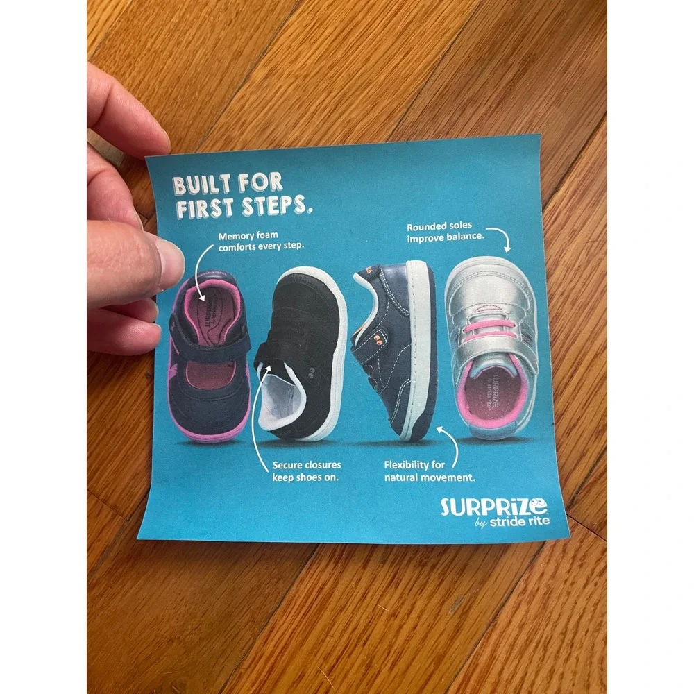 Surprize by Stride Rite Baby Shoes Grey Heather Stage 1 Prewalker 18-24 Months
